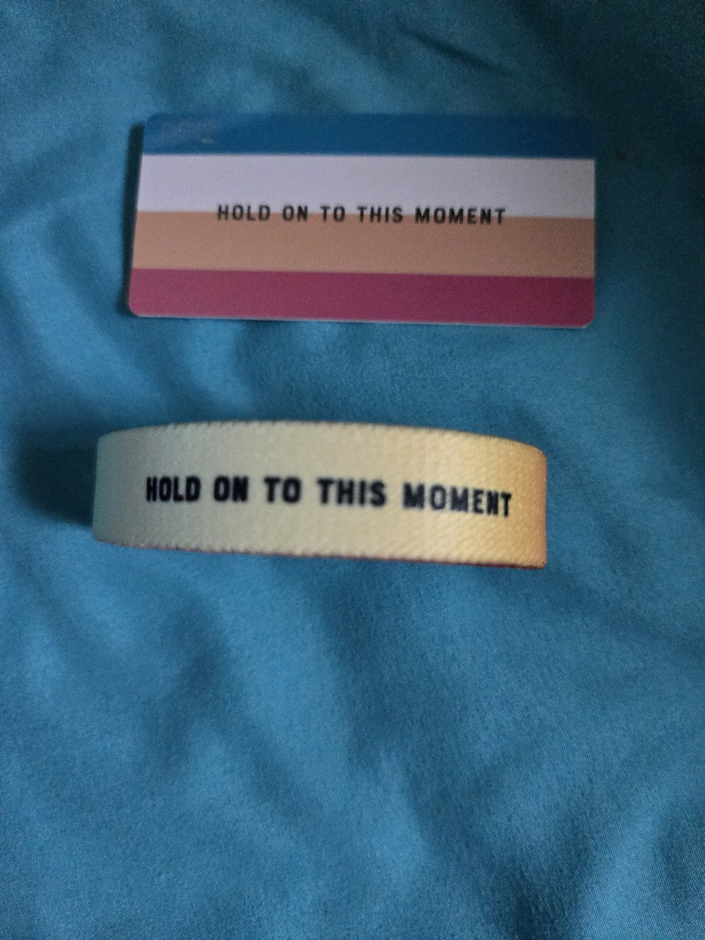 Hold On To This Moment Yellow Woven Wristband